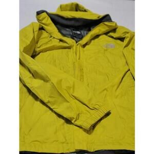 The North Face Men’s Medium Yellow HyVent Jacket –Waterproof Hooded Outdoor Coat
